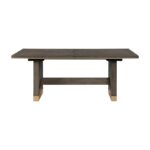 Griffin Dining Table in Brown Finish with Gold Tipping