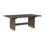 Griffin Dining Table in Brown Finish with Gold Tipping