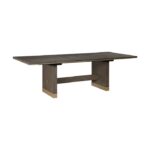 Griffin Dining Table in Brown Finish with Gold Tipping