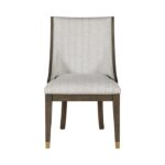 Griffin Arm Chair in Brown Finish with Gold Tipping