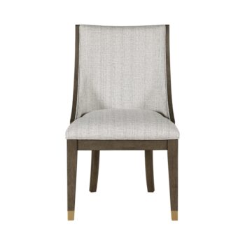 Griffin Arm Chair in Brown Finish with Gold Tipping