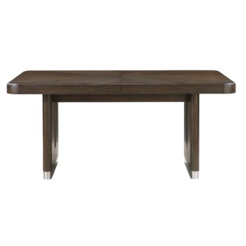 Clara Dining Table in Wire Brushed Brown Finish
