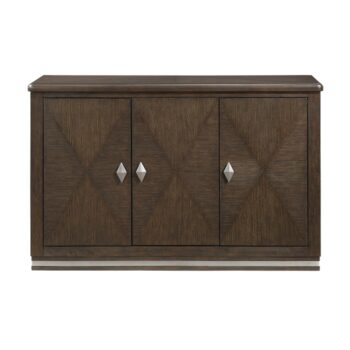 Clara Server in Wire Brushed Brown Finish