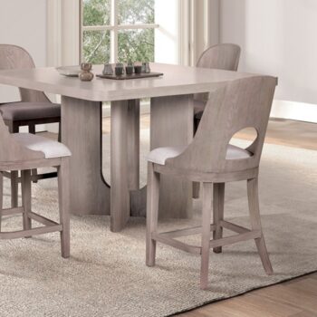 Sterling West Square Counter Height Table FM39004AK-PT – Modern White Oak Counter Dining Table