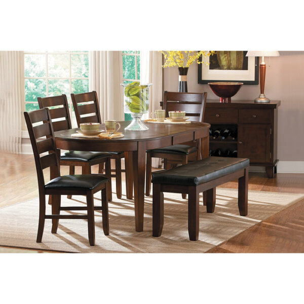Ameillia Bench in Dark Oak finish By Homelegence - Image 2