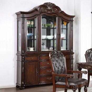 Nouvelle Hutch & Buffet Brown Cherry Traditional by Furniture of America | 3
