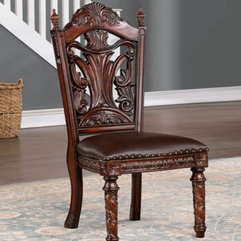 Canyonville Side Chair Traditional Brown Set of 2 by Furniture of America