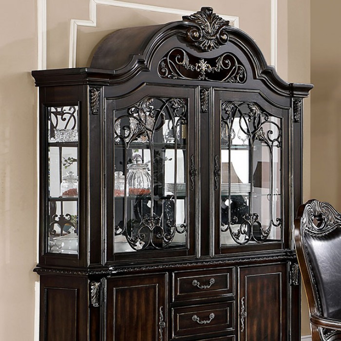 Lombardy Hutch & Buffet Traditional Walnut By Furniture Of America | Mobilia Cleopatra 3 Lombardy Hutch & Buffet Traditional Walnut by Furniture of America - Image 1