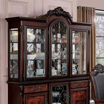 Picardy Hutch & Buffet Traditional Brown Cherry by Furniture of America |