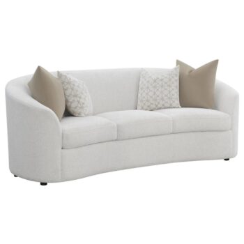 Rainn Upholstered Tight Back Sofa Latte 509171 by Coaster Furniture