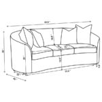 Rainn Upholstered Tight Back Sofa Latte 509171 by Coaster Furniture - Image 9
