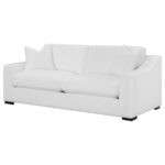 Ashlyn Upholstered Sloped Arms Sofa White 509891 by Coaster Furniture - Image 2
