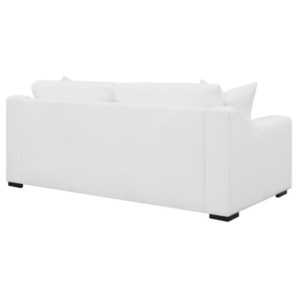 Ashlyn Upholstered Sloped Arms Sofa White 509891 by Coaster Furniture - Image 3
