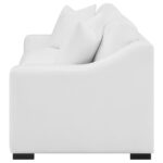 Ashlyn Upholstered Sloped Arms Sofa White 509891 by Coaster Furniture - Image 5