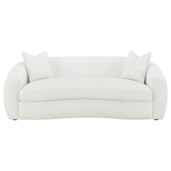Isabella Upholstered Tight Back Sofa White 509871 by Coaster Furniture - Image 2