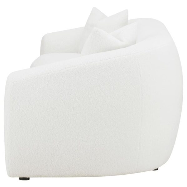 Isabella Upholstered Tight Back Sofa White 509871 by Coaster Furniture - Image 5