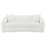 Isabella Upholstered Tight Back Sofa White 509871 by Coaster Furniture - Image 10