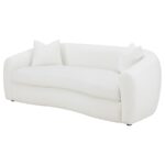 Isabella Upholstered Tight Back Sofa White 509871 by Coaster Furniture - Image 13