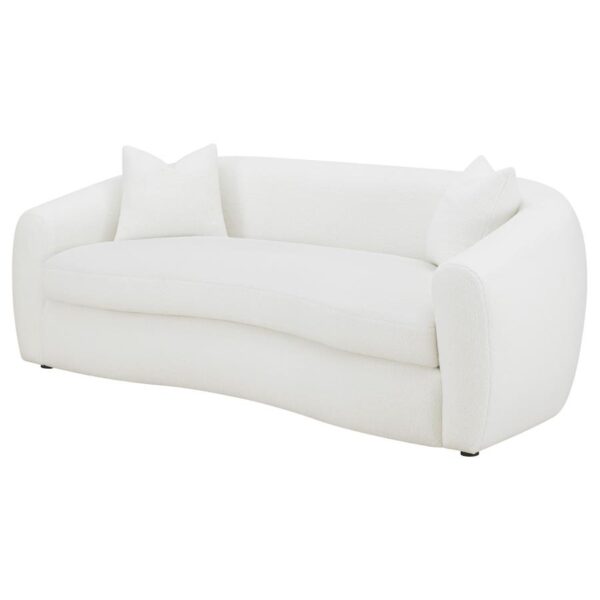 Isabella Upholstered Tight Back Sofa White 509871 by Coaster Furniture - Image 13