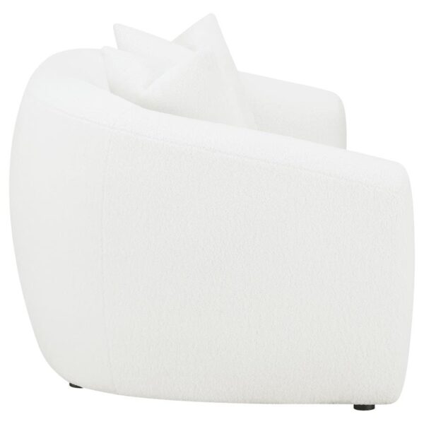 Isabella Upholstered Tight Back Loveseat White 509872 by Coaster Furniture - Image 4