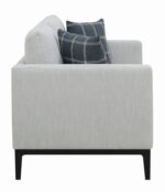 Apperson Cushioned Back Loveseat Light Grey 508682 by Coaster Furniture - Image 3