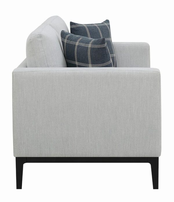 Apperson Cushioned Back Loveseat Light Grey 508682 by Coaster Furniture - Image 3