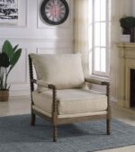 Cushion Back Accent Chair Oatmeal and Natural 905362 by Coaster Furniture - Image 4