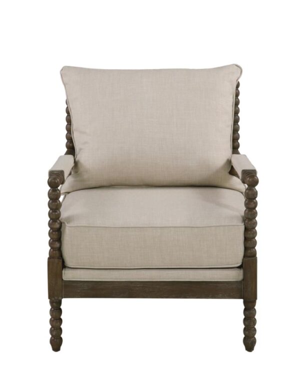 Cushion Back Accent Chair Oatmeal and Natural 905362 by Coaster Furniture - Image 9