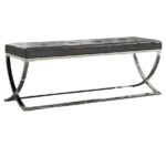 Rectangle Upholstered Tufted Bench Black 501156 by Coaster Furniture - Image 2