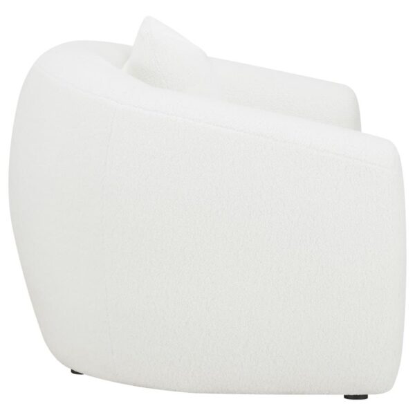 Isabella Upholstered Tight Back Chair White 509873 by Coaster Furniture - Image 4
