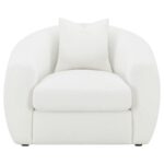 Isabella Upholstered Tight Back Chair White 509873 by Coaster Furniture - Image 7