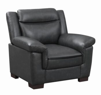 Arabella Pillow Top Upholstered Chair Gray 506593 by Coaster Furniture