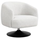 Upholstered Swivel Accent Chair Beige and Matte Black 905739 by Coaster Furniture - Image 2
