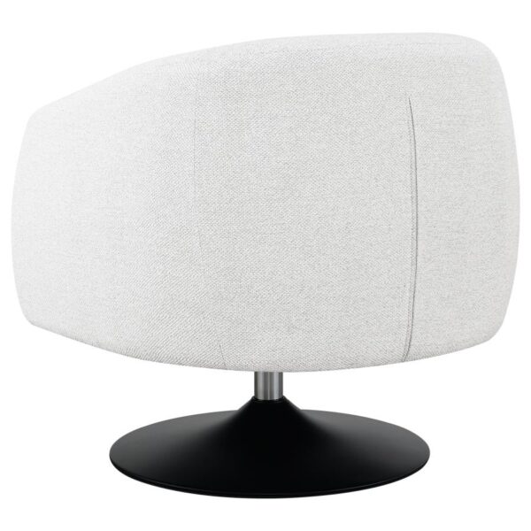Upholstered Swivel Accent Chair Beige and Matte Black 905739 by Coaster Furniture - Image 9