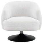 Upholstered Swivel Accent Chair Beige and Matte Black 905739 by Coaster Furniture - Image 12