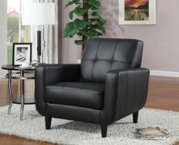 Padded Seat Accent Chair Black 900204 by Coaster Furniture