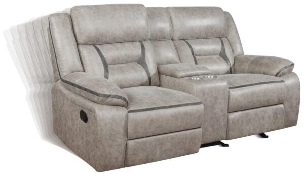 Greer Upholstered Tufted Back Glider Loveseat 651352 by Coaster Furniture - Image 2