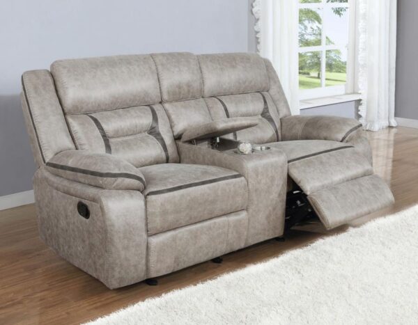 Greer Upholstered Tufted Back Glider Loveseat 651352 by Coaster Furniture - Image 3