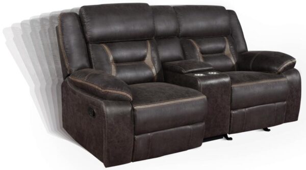 Greer Upholstered Tufted Back Glider Loveseat 651355 by Coaster Furniture - Image 3