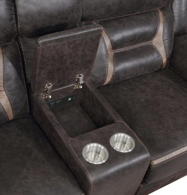 Greer Upholstered Tufted Back Glider Loveseat 651355 by Coaster Furniture - Image 5