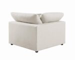Serene Beige Corner Chair By Coaster Furniture - Image 6