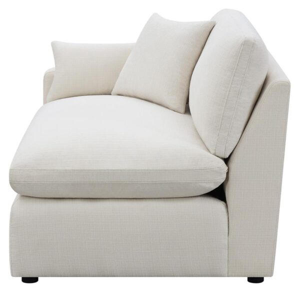 Hobson Sloped Track Arms LAF Chair Off-White 551454LAF by Coaster Furniture - Image 4