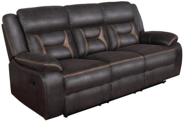 Greer Upholstered Tufted Back Motion Sofa 651354 by Coaster Furniture - Image 2