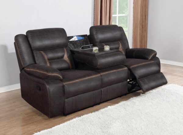 Greer Upholstered Tufted Back Motion Sofa 651354 by Coaster Furniture - Image 3