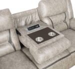 Greer Upholstered Tufted Back Motion Sofa 651351 by Coaster Furniture - Image 3
