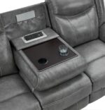 Conrad Upholstered Motion Sofa Cool Grey 650354 by Coaster Furniture - Image 7