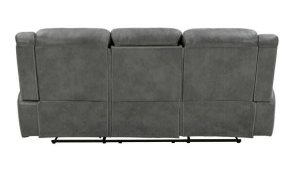 Conrad Upholstered Motion Sofa Cool Grey 650354 by Coaster Furniture - Image 8