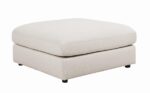 Serene upholstered rectangular ottoman beige 551323 by coaster furniture