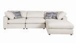 Serene upholstered rectangular ottoman beige 551323 by coaster furniture - Image 3