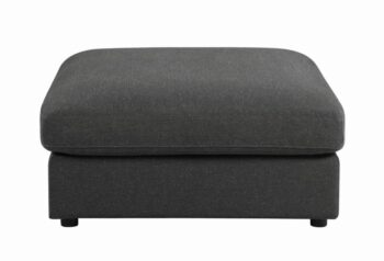 Serene upholstered rectangular ottoman charcoal 551326 by coaster furniture